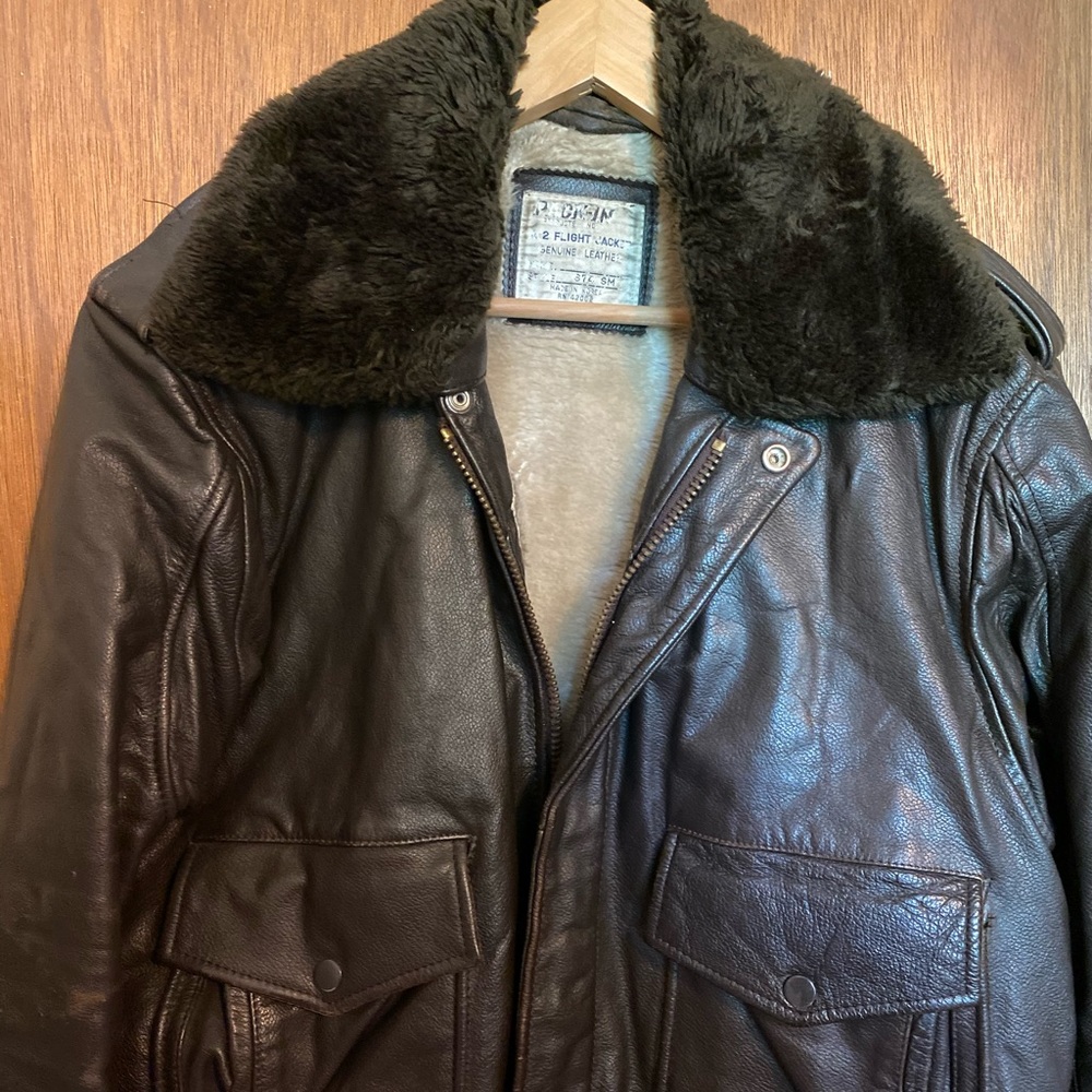 A2 leather flight jacket